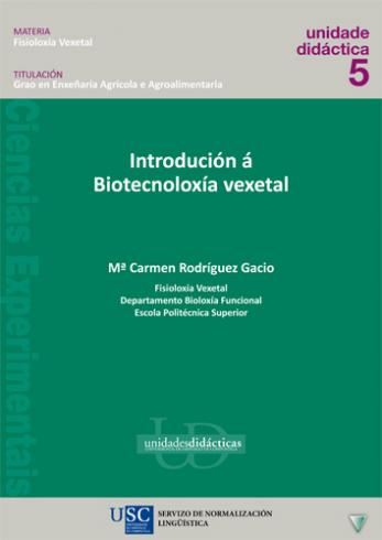 Cuberta para Introdución á Biotecnoloxía vexetal