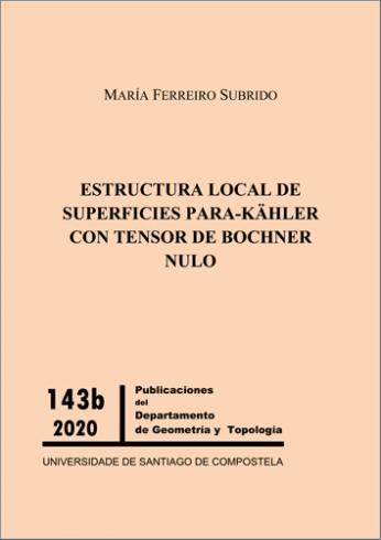 Cuberta para Estructura local de superﬁcies para-Kähler con tensor de Bochner nulo