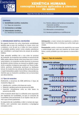 Cuberta para Xenética humana: conceptos básicos aplicados a ciencias da saúde