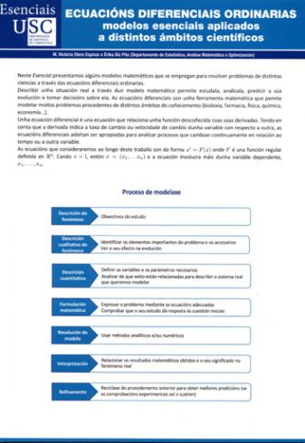 Cuberta para Ecuacións diferenciais ordinarias: modelos esenciais aplicados a distintos ámbitos científicos