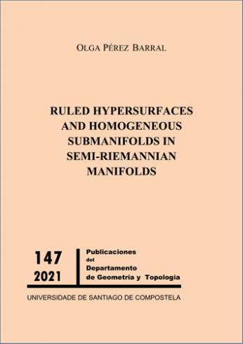 Cuberta para Ruled hypersurfaces and homogeneous submanifolds in semi-Riemannian manifolds