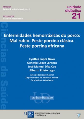 Cuberta para Enfermidades hemorráxicas do porco: mal rubio. Peste porcina clásica. Peste porcina africana