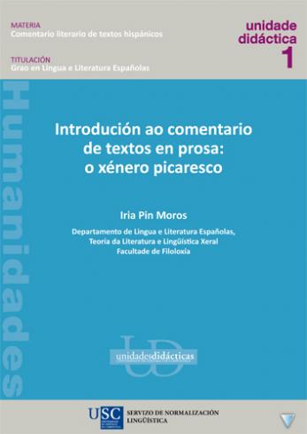 Cuberta para Introdución ao comentario de textos en prosa: o xénero picaresco