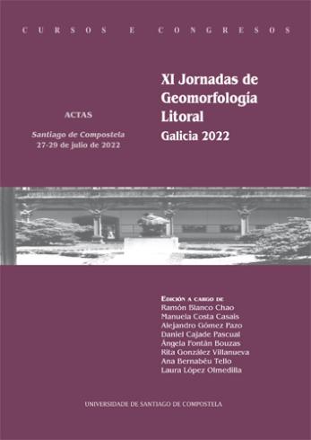 Cuberta para XI Jornadas de Geomorfología Litoral Galicia 2022: actas, Santiago de Compostela, 27-29 de julio de 2022