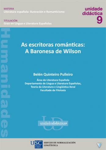 Cuberta para As escritoras románticas: a Baronesa de Wilson