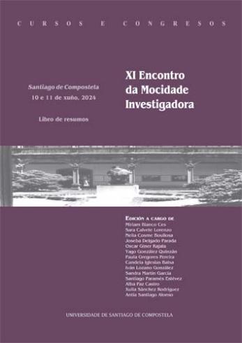 Cuberta para XI Encontro da Mocidade Investigadora, Santiago de Compostela, 10 e 11 de xuño de 2024: libro de resumos