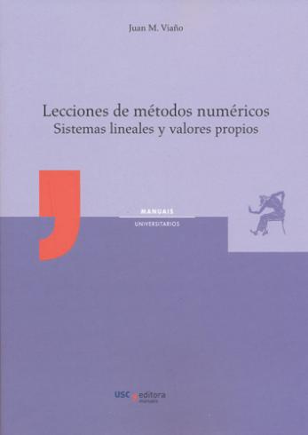 Cuberta para Lecciones de métodos numéricos: sistemas lineales y valores propios