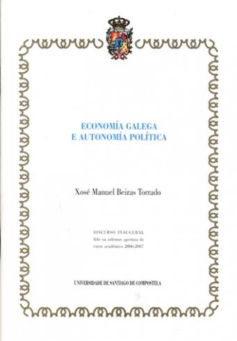 Cuberta para Economía galega e autonomía política