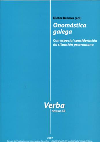 Cuberta para Onomástica galega: con especial consideración da situación prerromana