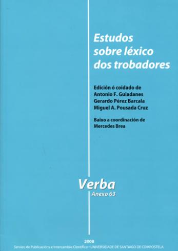 Cuberta para Estudos sobre léxico dos trobadores