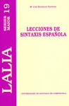 Cuberta para Lecciones de sintaxis española