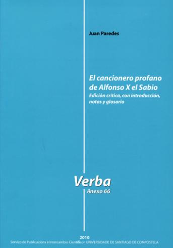 Cuberta para El cancionero profano de Alfonso X el Sabio: edición crítica, con introducción, notas y glosario
