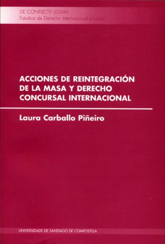 Cuberta para Acciones de reintegración de la masa y derecho concursal internacional