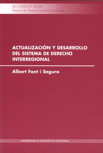 Cuberta para Actualización y desarrollo del sistema de derecho interregional