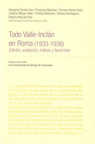 Cuberta para Todo Valle-Inclán en Roma (1933-1936): Edición, anotación, índices y facsímiles