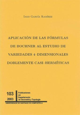 Cuberta para Aplicación de las fórmulas de Bochner al estudio de variedades 4 dimensionales doblemente casi-hermíticas