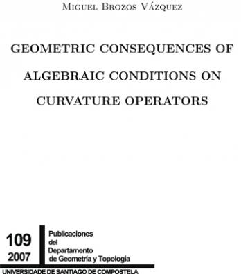 Cuberta para Geometric consequences of algebraic conditions on curvature operators