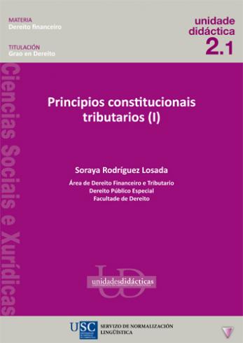 Cuberta para Principios constitucionais tributarios (I)